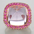 An amethyst and pink sapphire ring, Laura Munder