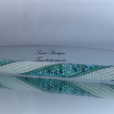 Bracelet spirale "l'éclat de verre"