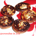 Mini-pizzas bananes, nutella et noisettes