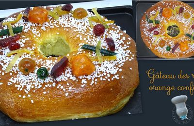 Gâteau des rois à l'écorce d'orange confite
