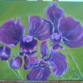 Orchidees,acrylique sur toile.