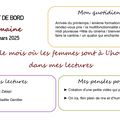 Carnet de bord du 19 au 25 mars 2025
