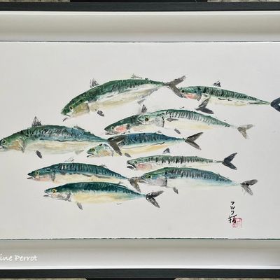 Passe-partout sculpté et pavé flottant pour ce Gyotaku 