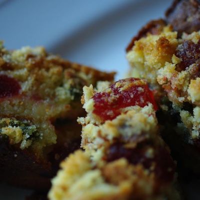 cake fraises séchées pistaches 