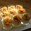 Panna cotta au miel et compotée pommes-réglisse