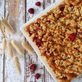 Crumb Cake framboises et caramel au beurre salé 