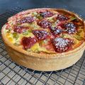 Tarte fraises et rhubarbe