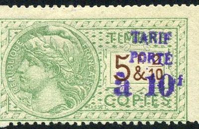 Copies : identifier les surcharges officielles de 1918