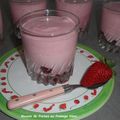 Mousse de fraises au fromage blanc.