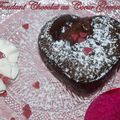 Fondant au chocolat au coeur grenadine