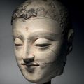 Tête de Bouddha, Pakistan, ancienne région du Gandhara, 3-5e siècle