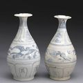Two blue and white bottles - Vietnam - Late 15th/Early 16th Century