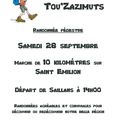 Randonnée pédestre à St Emilion au départ de Saillans samedi 28 septembre !