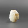 A white and russet jade carving of gourds, 18th century