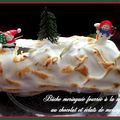 Recette de noël - Bûche mousse au chocolat / éclat de meringues 