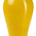 A plain surface yellow glass meiping vase, China, 19th-20th century