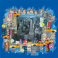  I ♥ Manhattan! Collages sur toile