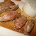 Magret de Canard à L'orange, au miel et vianaigre balsamique