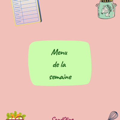 Besoin d'aide pour votre menu de la semaine ?