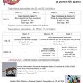 Programmation des vacances d'Automne