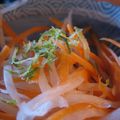 salade de radis blanc et carottes