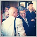 George Clooney à Paris aujourd'hui pour Nespresso