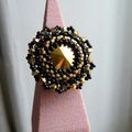 Bague doré et noir