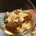 Boulettes de veau pour tartine de fromage à la confiture (sans oeuf, sans matière grasse)