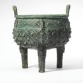 A bronze ritual tripod vessel (ding), Middle Western Zhou dynasty, 10th-9th century BC