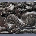 Northern Chinese Bronze Belt Buckle with Gold and Silver Inlay, 3rd-2nd century B.C.E.