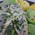 Salade tiède de harengs marinés