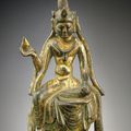 A small gilt-bronze figure of Avalokitesvara, Tang dynasty (618-907)