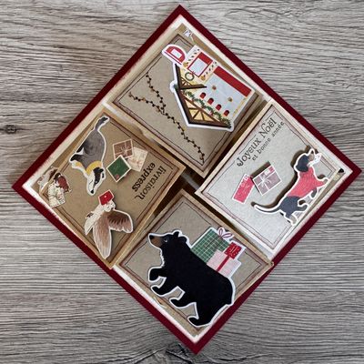 Carte de Voeux - Lutins à 4 pattes en fête