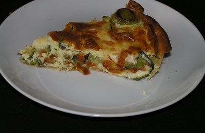 Tarte aux courgettes et aux poireaux