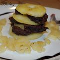 Mille-feuilles de boudin aux pommes