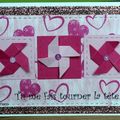 Défi 19 de la carte à idées...Octobre rose.
