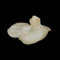 A miniature white jade figure of a phoenix, Ming dynasty