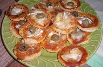 minis pizza feuilleté
