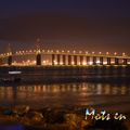 Au coeur de la nuit, le pont de Saint Nazaire