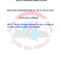 BULLETIN D’INFORMATION N° 109 DU 09.10.2019 