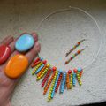 Parure collier+boucles d'oreilles+bague SAMBA