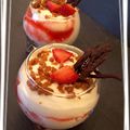 Petits verrines fraises mascarpone