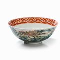 Landscape Bowl with Lushan Waterfall, Jiaqing Mark and Period (1796-1820)