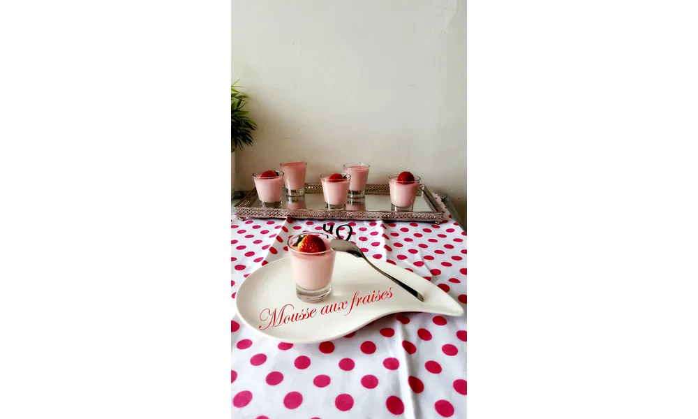 Mousse aux fraises et mascarpone 