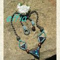 Triangles turquoise et marron