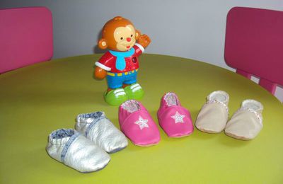 Petits chaussons pour bébé marcheur