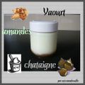 Yaourt au lait d'amandes sur lit de crème de chataigne