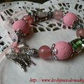 bijoux: bracelet grigri rose