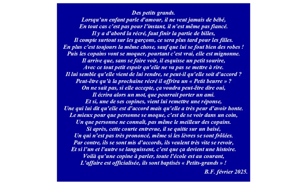 Des petits grands.