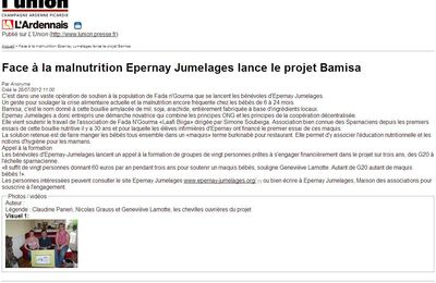 Avec notre projet camp,  le soutien au projet nutrition BAMISA de l'association LAAFI BIIGA...